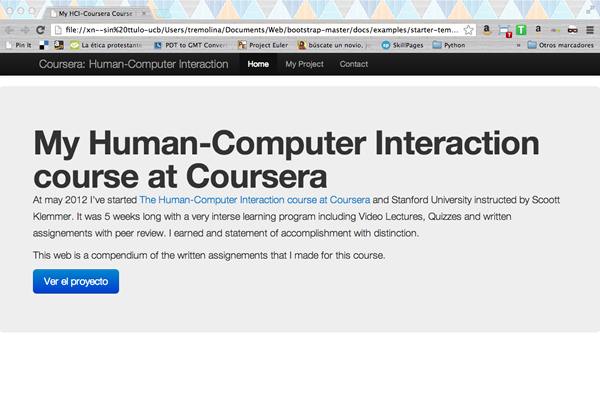 captura de pantalla e la web Coursera: Human-Computer Interaction